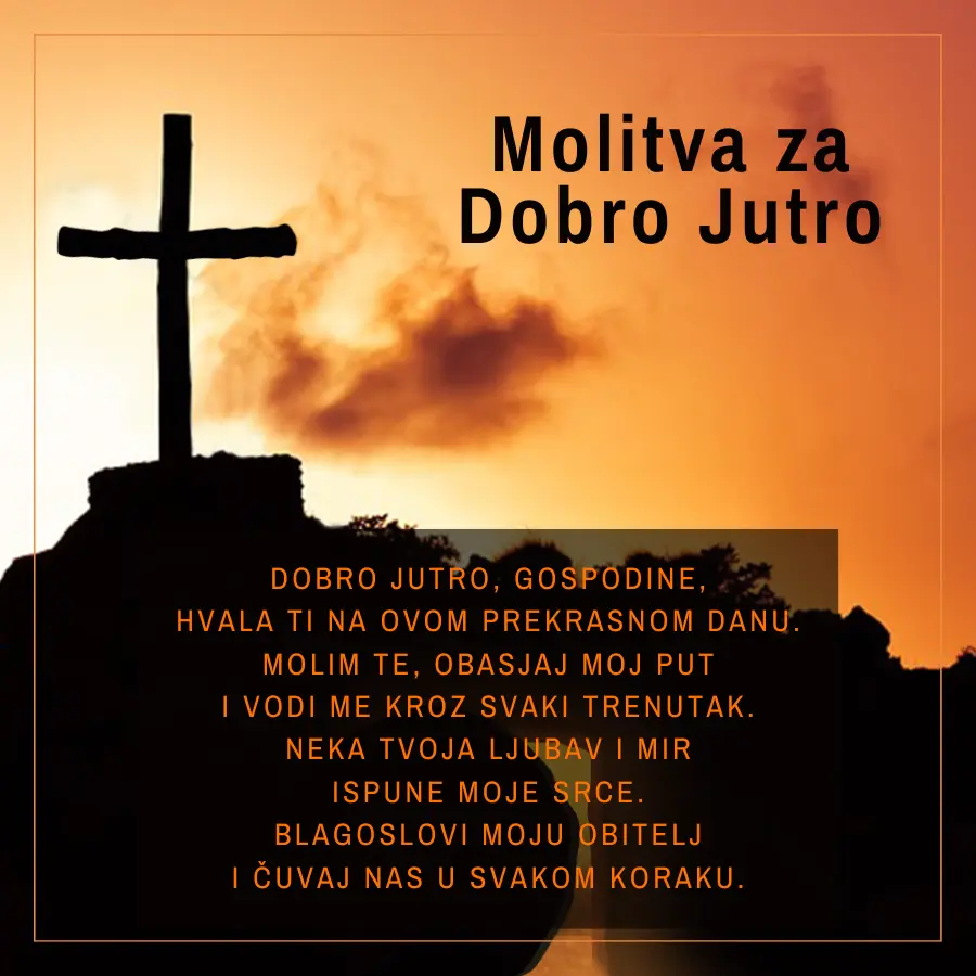 molitva za dobro jutro